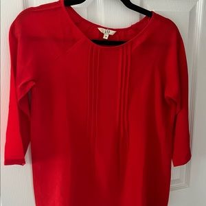 And- Red 3/4 th sleeve top